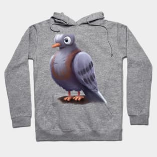 Cute Pigeon Drawing Hoodie